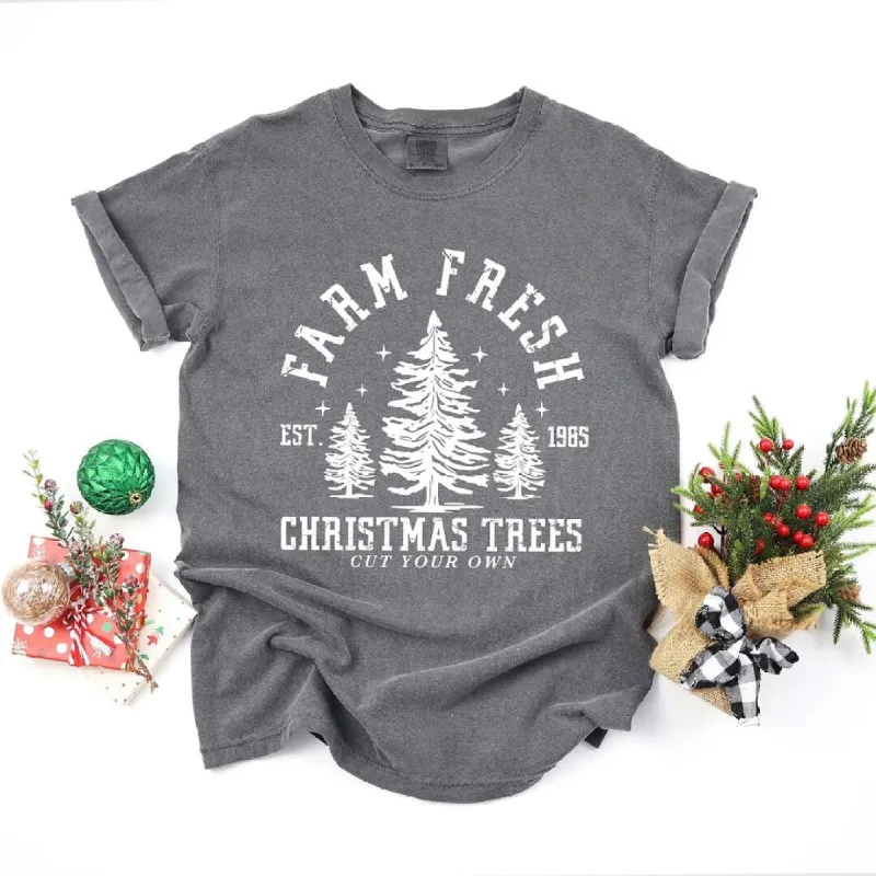 Farm Fresh Christmas Tree Stars Garment Dyed Tee sold by Zulily