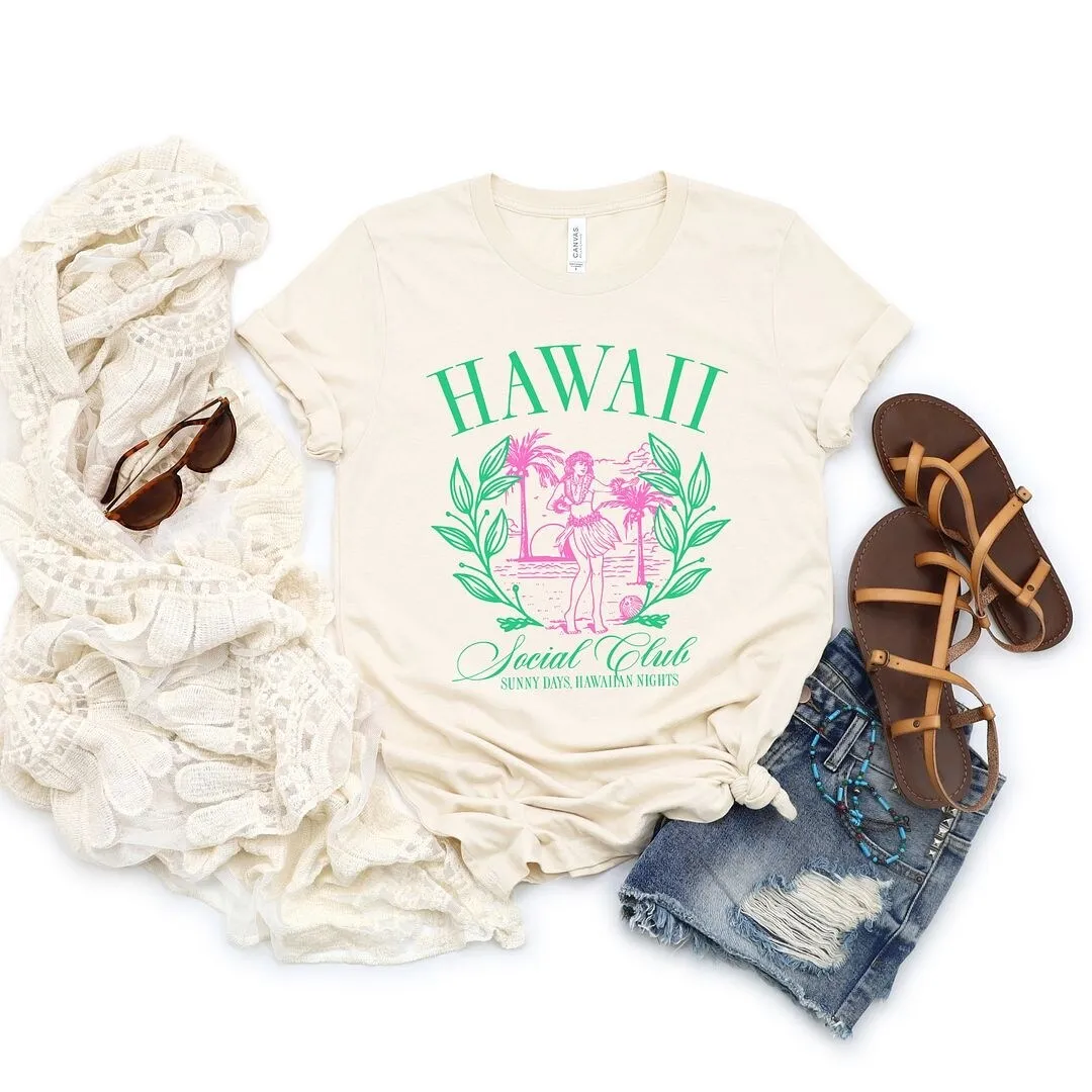 Hawaii Social Club Short Sleeve Crewnneck Tee sold by Zulily