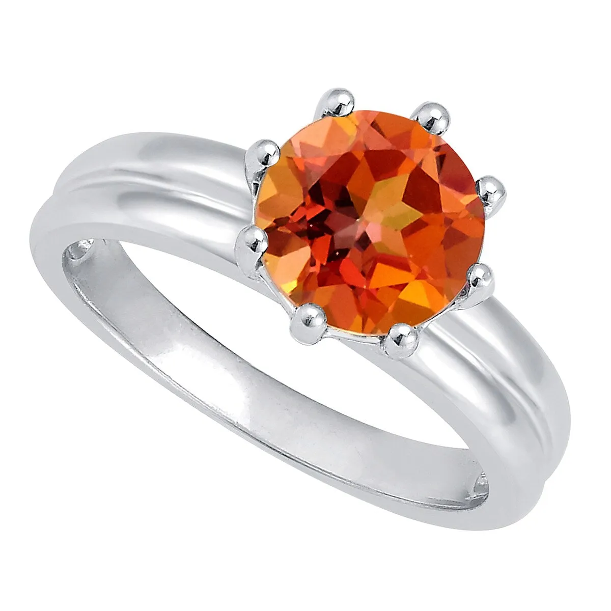 Fire Topaz Sterling Silver Soiltaire Ring sold by Zulily