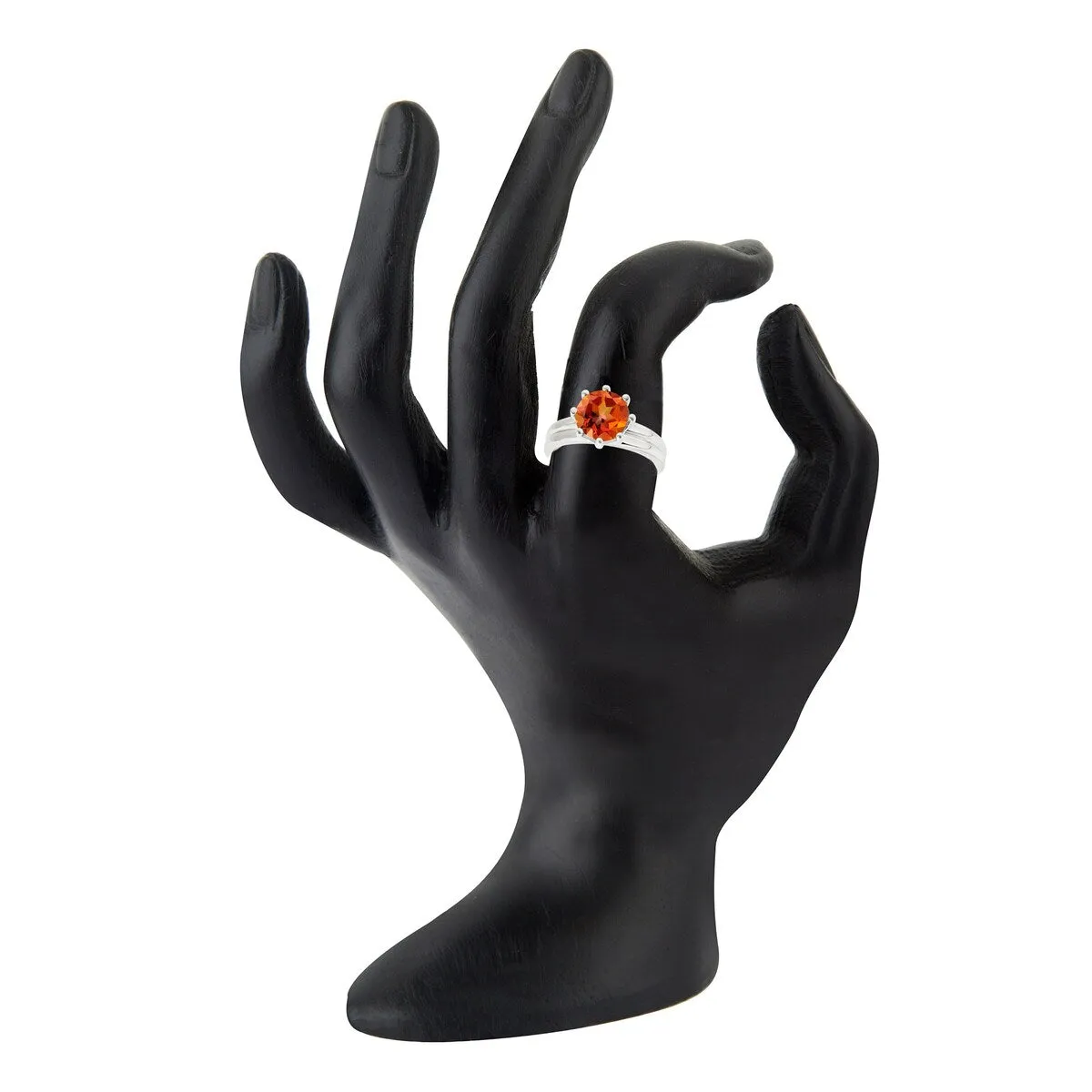 Fire Topaz Sterling Silver Soiltaire Ring sold by Zulily product image thumbnail 3