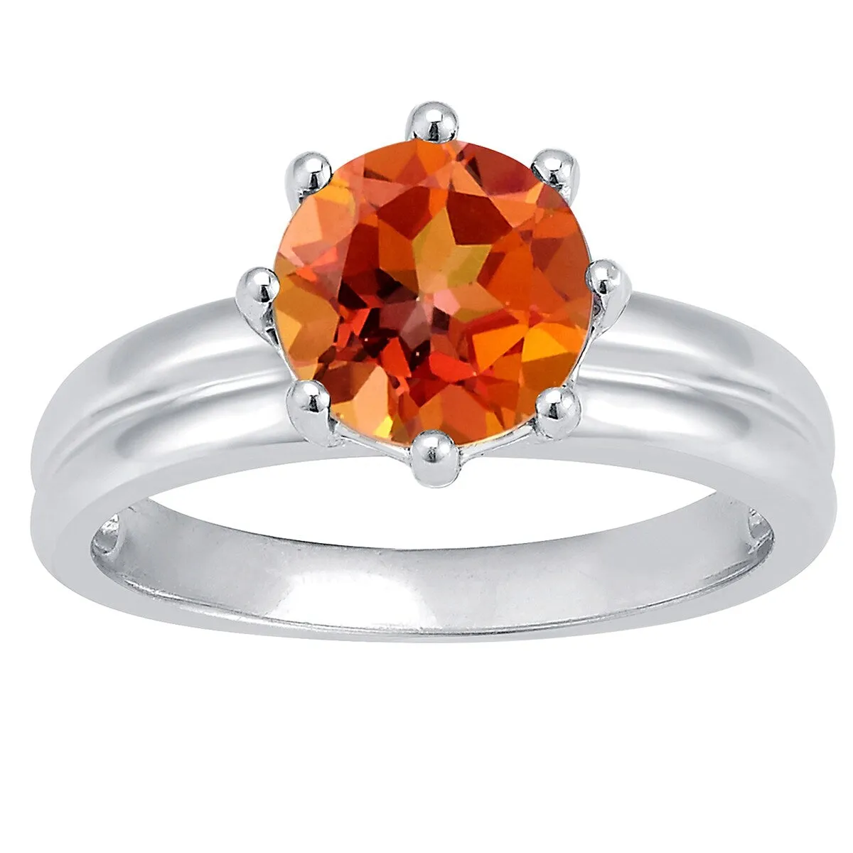 Fire Topaz Sterling Silver Soiltaire Ring sold by Zulily product image thumbnail 2
