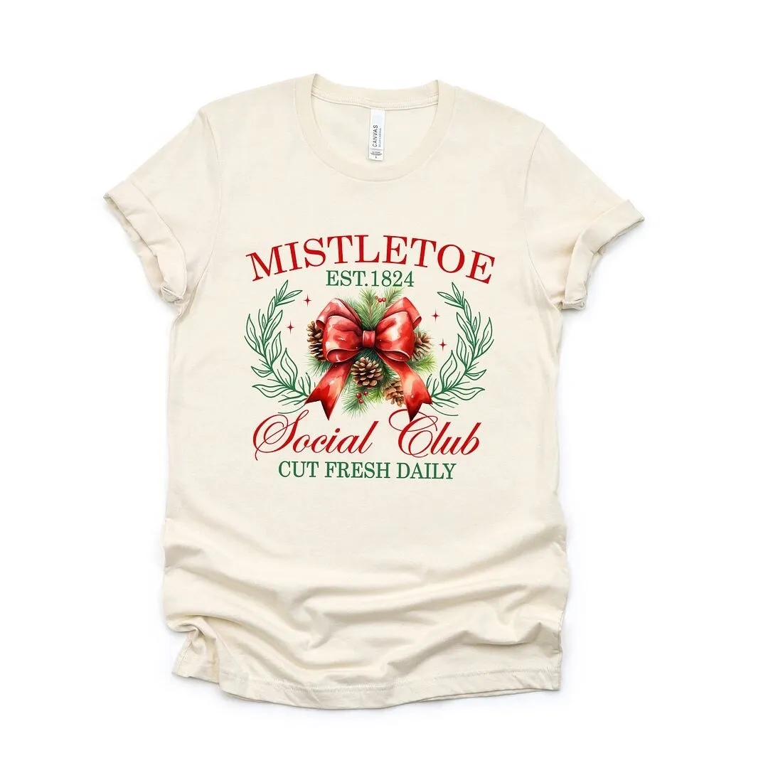Coquette Mistletoe Social Club Short Sleeve Crewnneck Tee sold by Zulily product image thumbnail 2