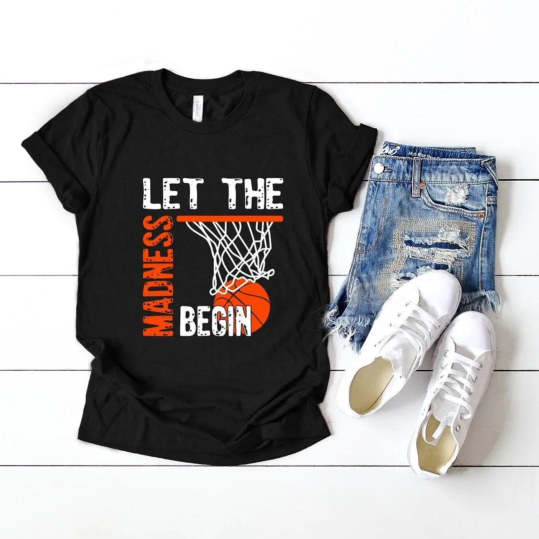 Let The Madness Begin Short Sleeve Crewnneck Tee sold by Zulily