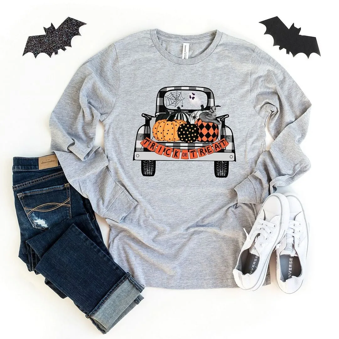 Trick Or Treat Truck Long Sleeve Tee sold by Zulily