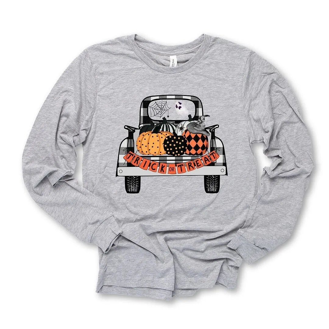 Trick Or Treat Truck Long Sleeve Tee sold by Zulily product image thumbnail 2