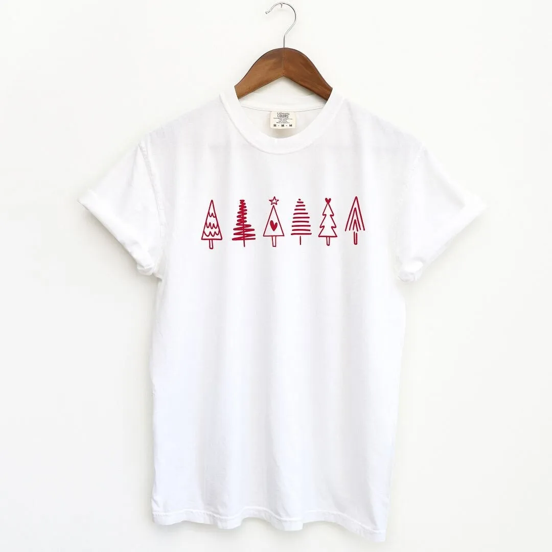 Row Of Christmas Trees Garment Dyed Tee sold by Zulily product image thumbnail 2