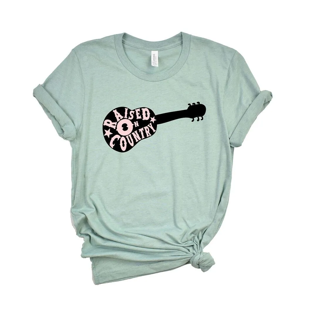 Raised On Country Guitar Short Sleeve Crewnneck Tee sold by Zulily product image thumbnail 2