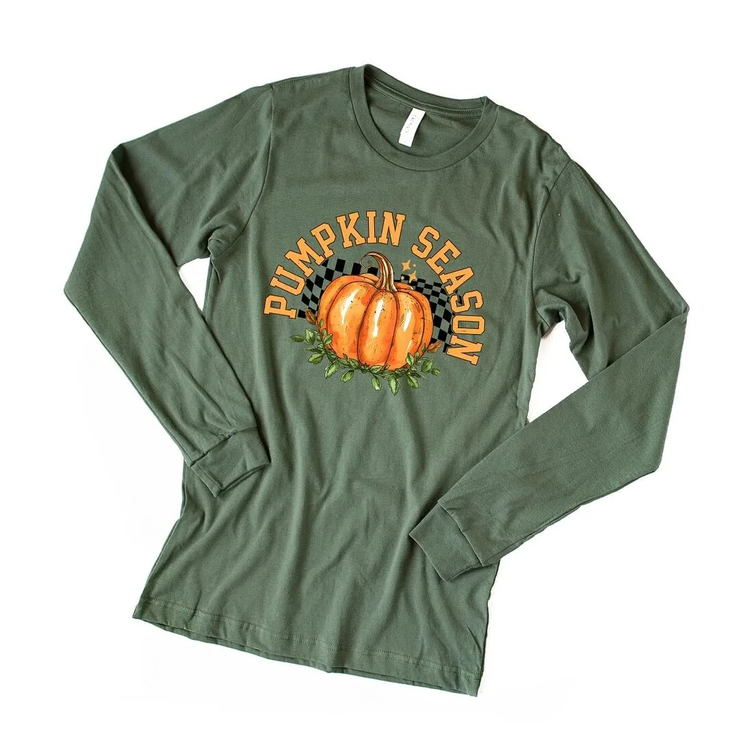 Pumpkin Season Checkered Long Sleeve Tee sold by Zulily product image thumbnail 2