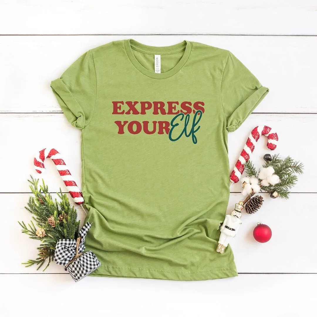 Express Your Elf Short Sleeve Crewnneck Tee sold by Zulily