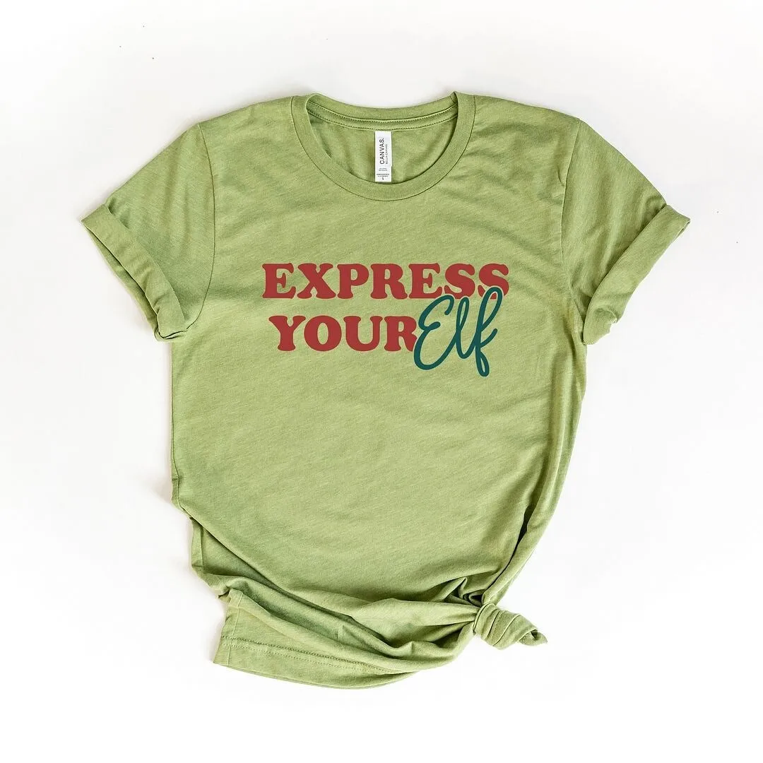 Express Your Elf Short Sleeve Crewnneck Tee sold by Zulily product image thumbnail 2