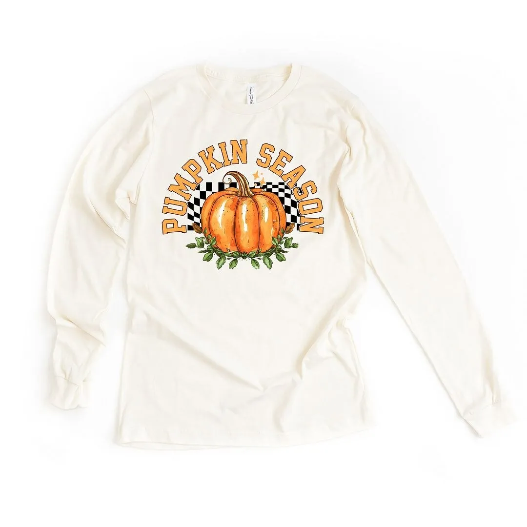 Pumpkin Season Checkered Long Sleeve Tee sold by Zulily product image thumbnail 2