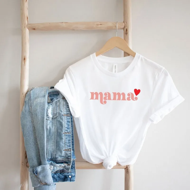 Pink Mama Heart Short Sleeve Crewnneck Tee sold by Zulily