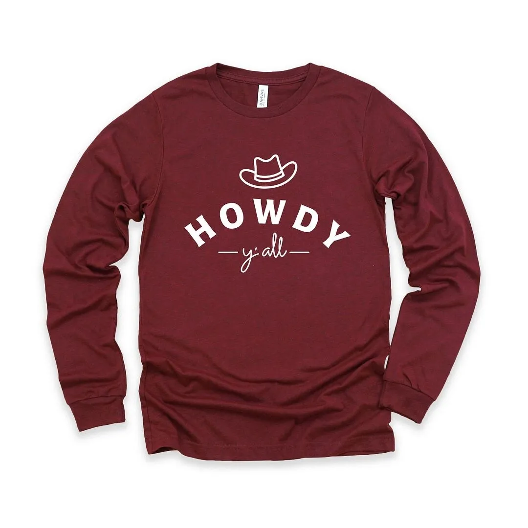 Howdy Y'all Hat Long Sleeve Tee sold by Zulily product image thumbnail 2