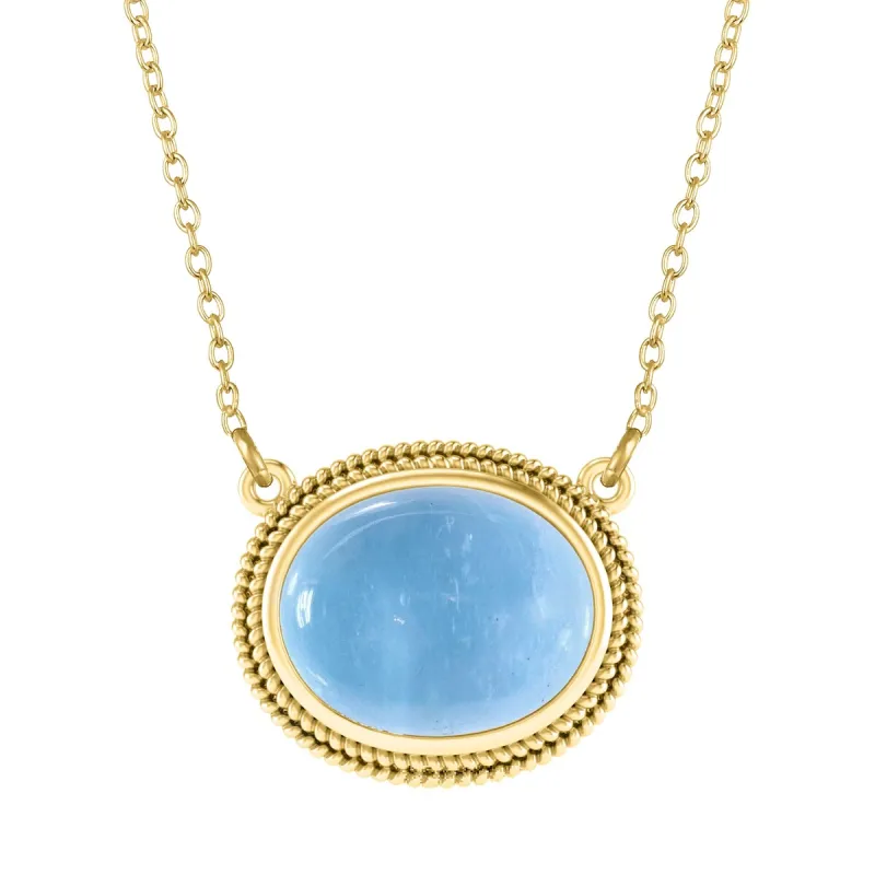 Gold Over Sterling Silver 7.50Ct Aquamarine Pendant Necklace sold by Zulily