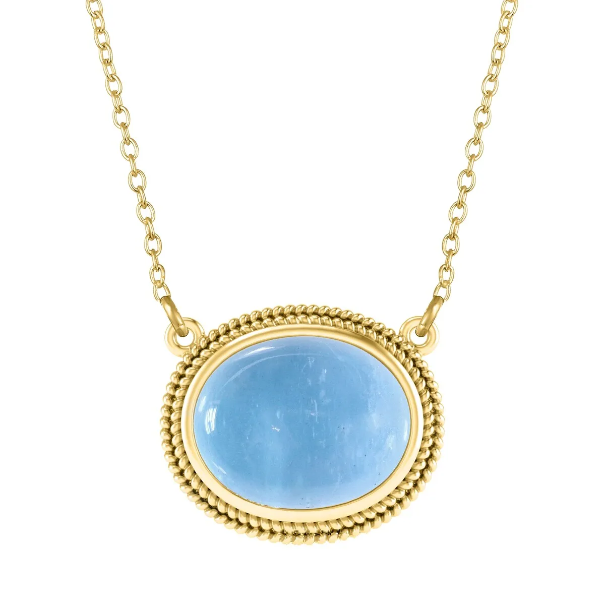 Gold Over Sterling Silver 7.50Ct Aquamarine Pendant Necklace sold by Zulily