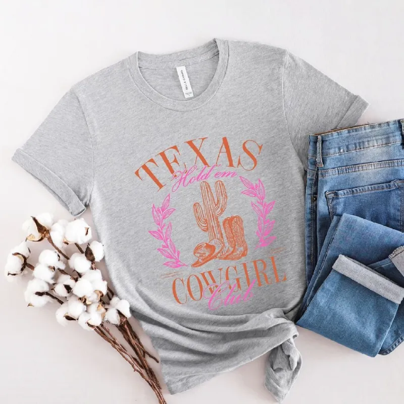 Texas Cowgirl Club Short Sleeve Crewnneck Tee sold by Zulily