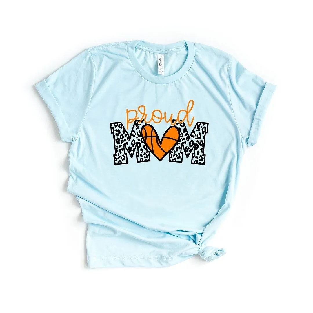 Proud Mom Basketball Colorful Short Sleeve Crewnneck Tee sold by Zulily product image thumbnail 2