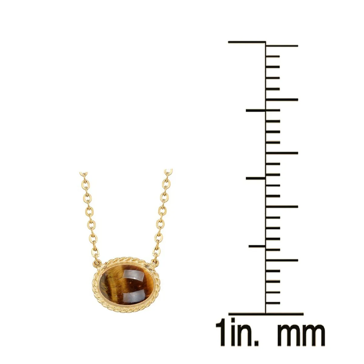Gold Over Sterling Silver 2.20Ct Tiger Eye Solitaire Necklace sold by Zulily product image thumbnail 2