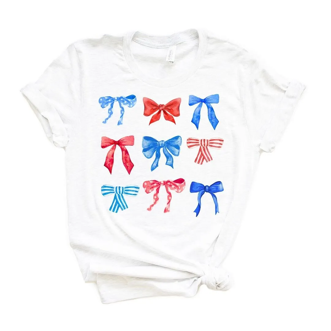 Patriotic Coquette Bow Chart Short Sleeve Crewnneck Tee sold by Zulily product image thumbnail 2