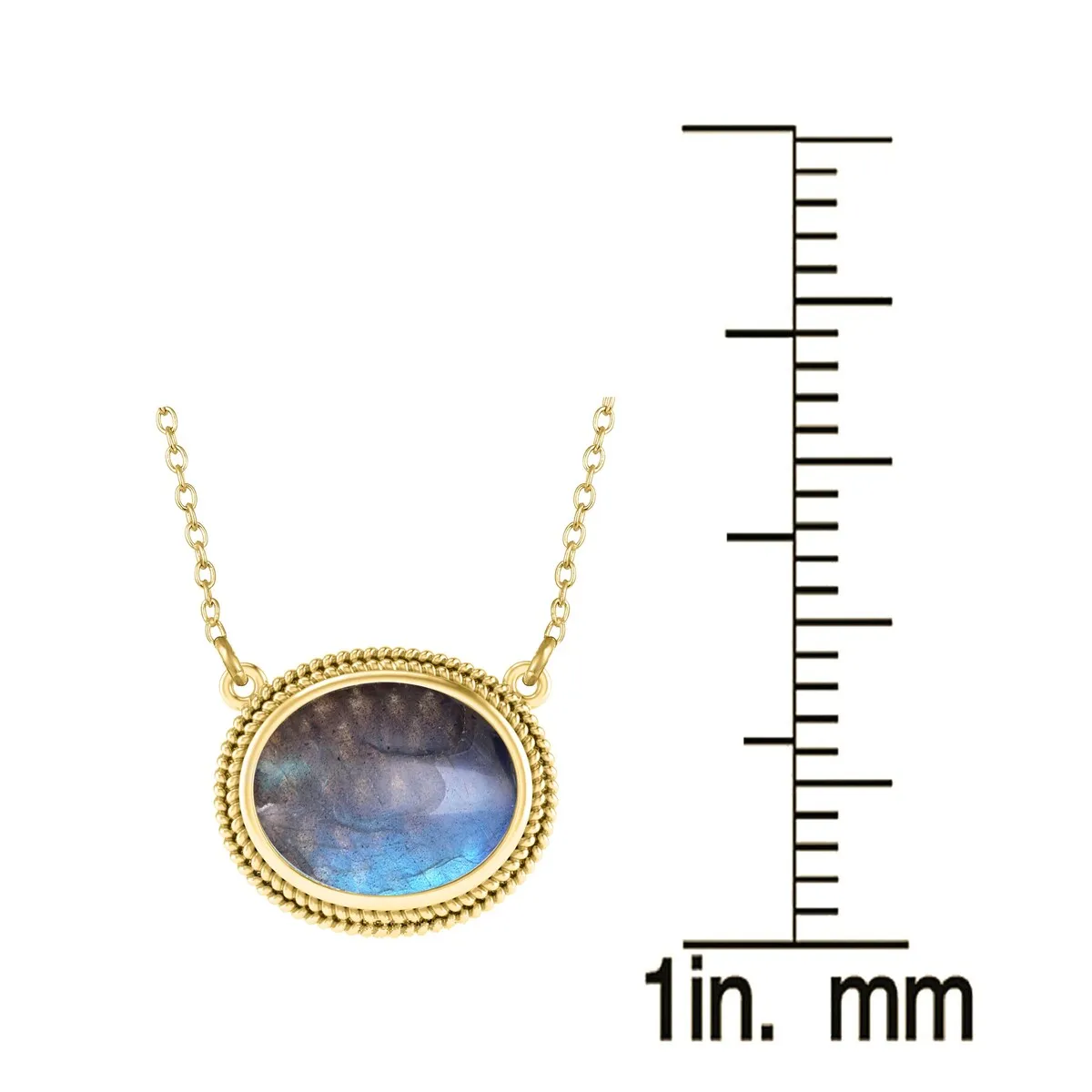 Gold Over Sterling Silver Labradorite Pendant Necklace sold by Zulily product image thumbnail 2