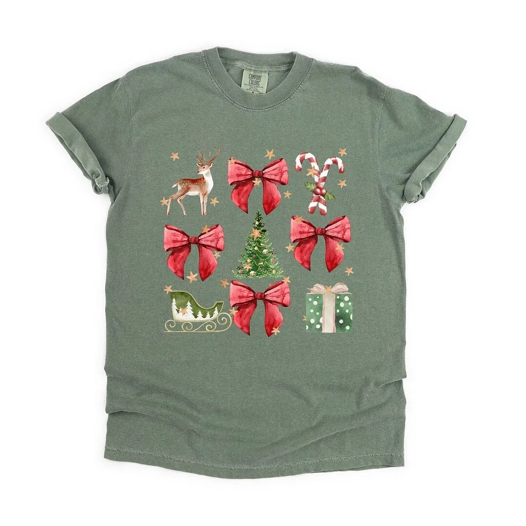 Coquette Christmas Collage Garment Dyed Tee sold by Zulily product image thumbnail 2