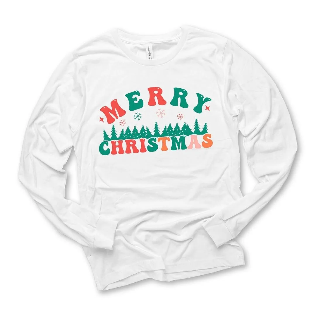 Merry Christmas Trees Long Sleeve Tee sold by Zulily product image thumbnail 2