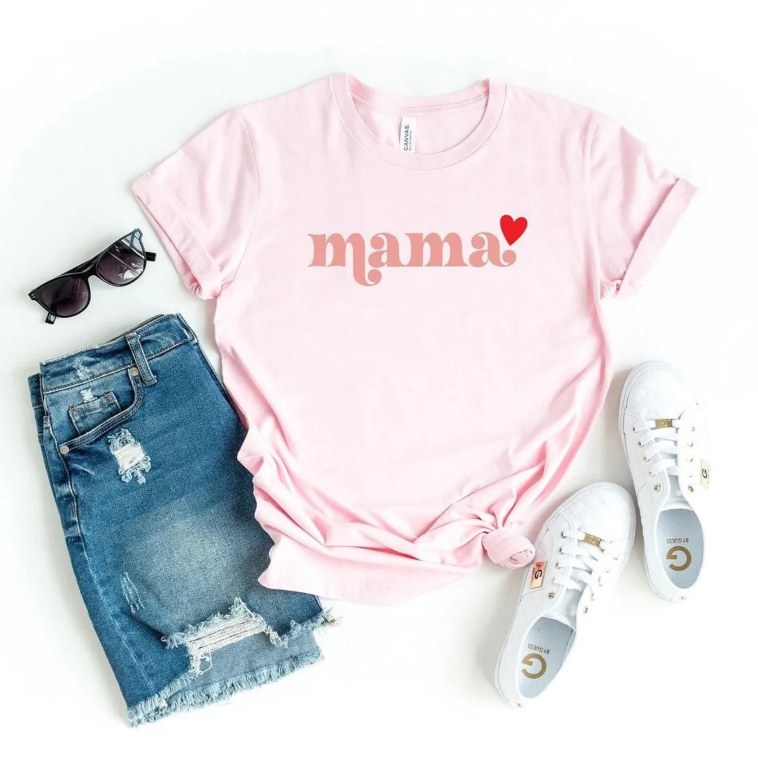 Pink Mama Heart Short Sleeve Crewnneck Tee sold by Zulily