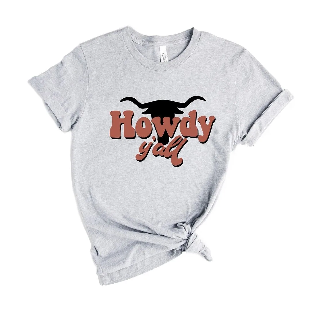 Howdy Y'all Bull Short Sleeve Crewnneck Tee sold by Zulily product image thumbnail 2