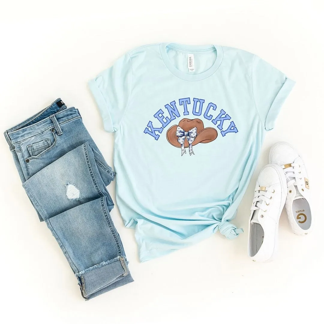 Kentucky Hat With Bow Short Sleeve Crewnneck Tee sold by Zulily
