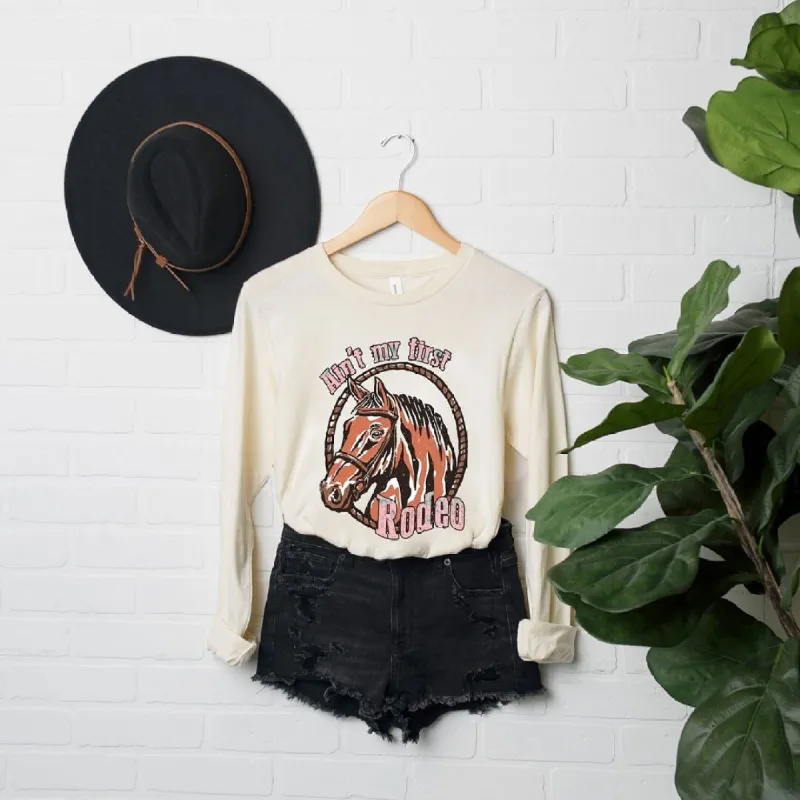 Ain't My First Rodeo Horse Long Sleeve Tee sold by Zulily