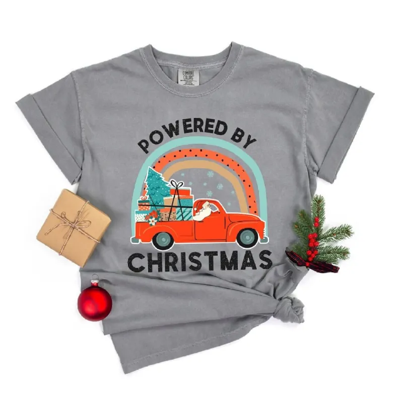 Powered By Christmas Garment Dyed Tee sold by Zulily