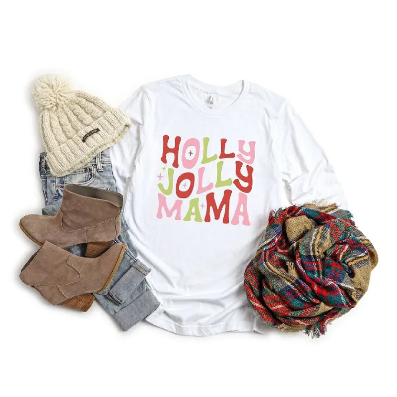 Holly Jolly Mama Colorful Long Sleeve Tee sold by Zulily