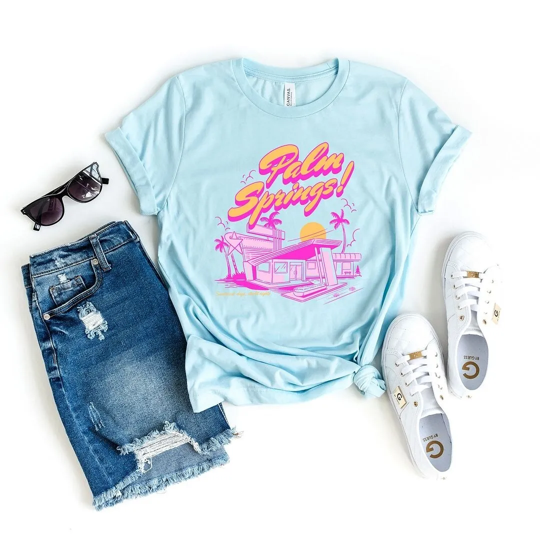 Palm Springs Sunkissed Days Short Sleeve Crewnneck Tee sold by Zulily