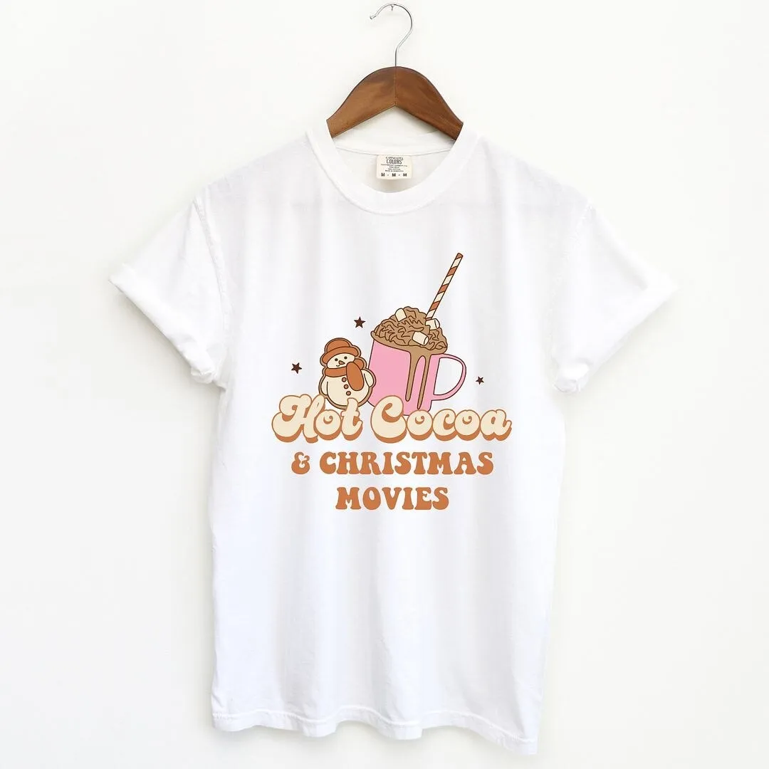 Hot Cocoa And Christmas Movies Garment Dyed Tee sold by Zulily product image thumbnail 2