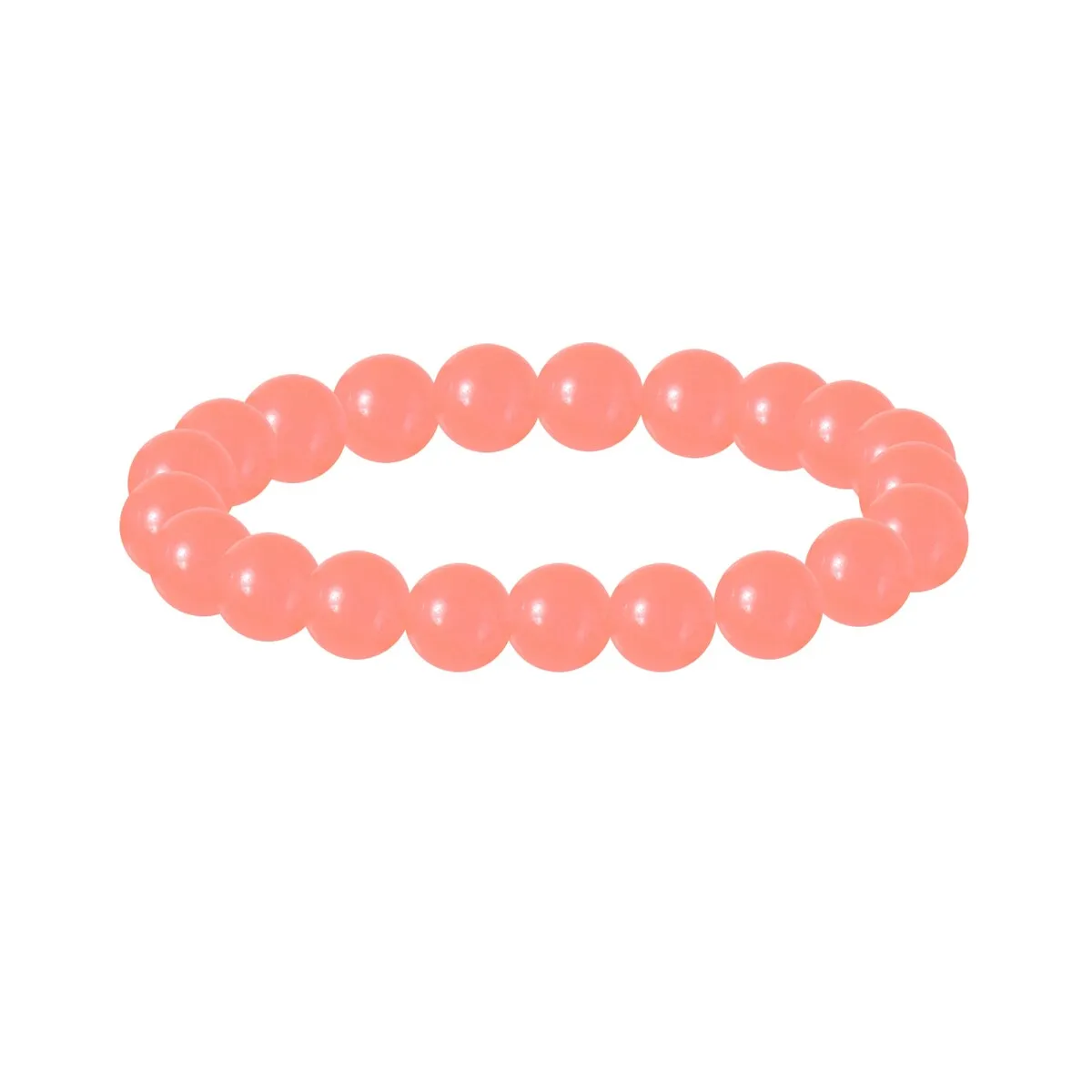 Peach Jade Beaded Stretch Bracelet sold by Zulily product image thumbnail 2