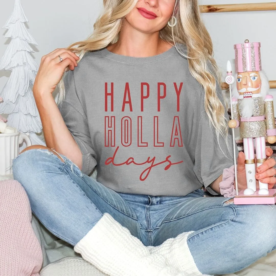 Happy Holla Days Garment Dyed Tee sold by Zulily product image thumbnail 3