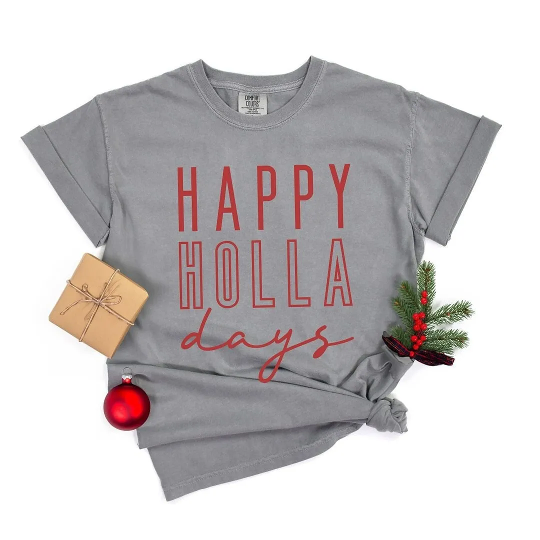 Happy Holla Days Garment Dyed Tee sold by Zulily