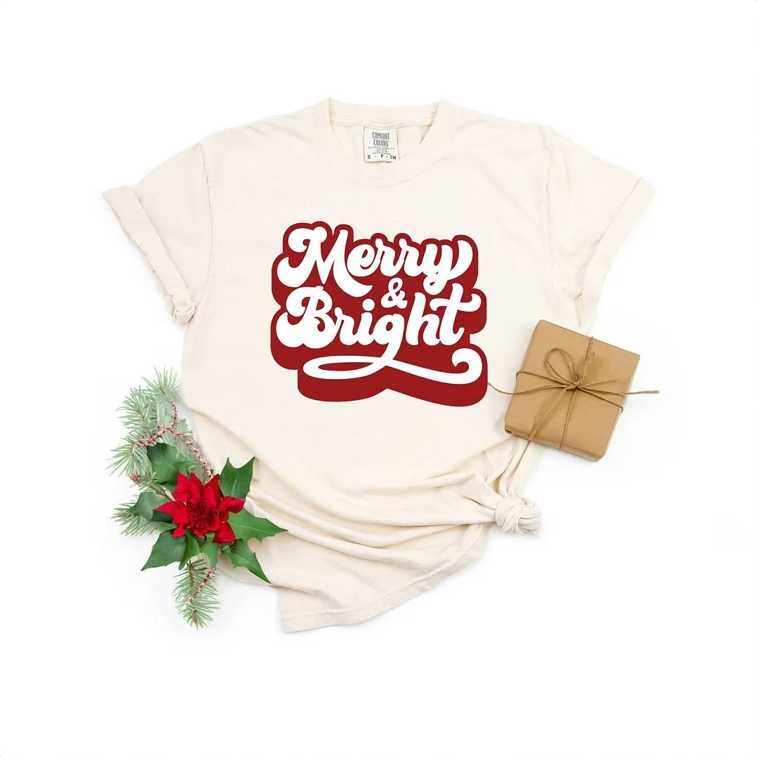 Retro Merry And Bright Garment Dyed Tee sold by Zulily