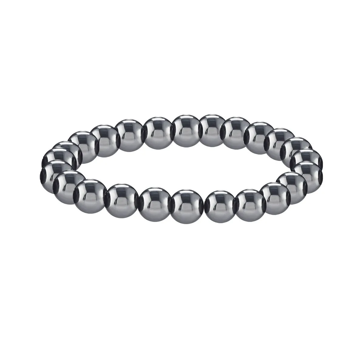 Hematite Beaded Stretch Bracelet sold by Zulily