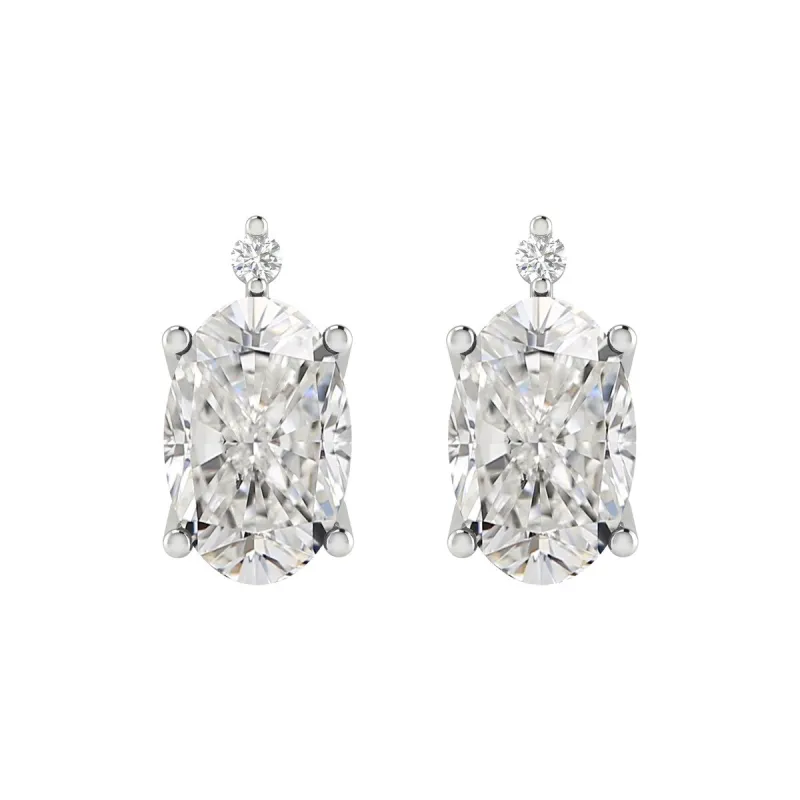 Sterling Silver White Topaz and Diamond Stud Earrings sold by Zulily