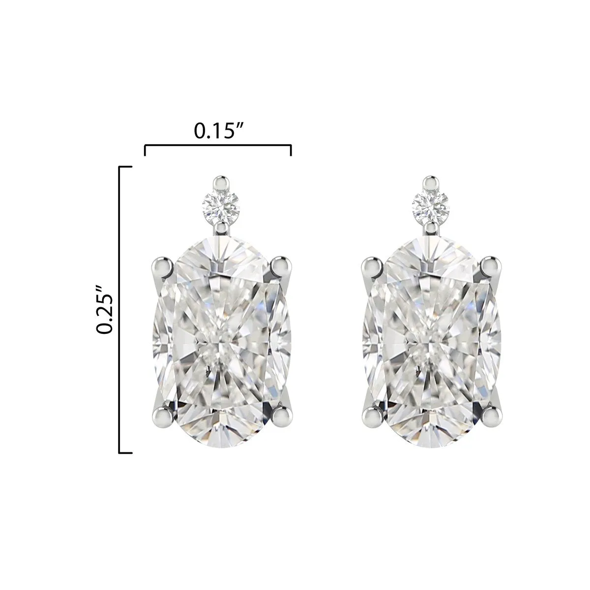 Sterling Silver White Topaz and Diamond Stud Earrings sold by Zulily product image thumbnail 3