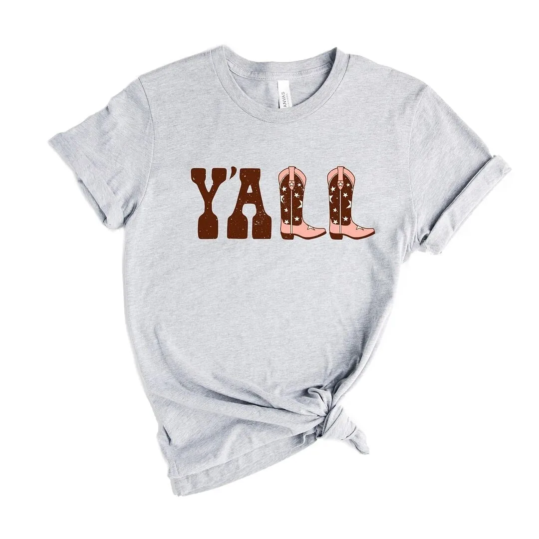 Y'all Boots Short Sleeve Crewnneck Tee sold by Zulily product image thumbnail 2