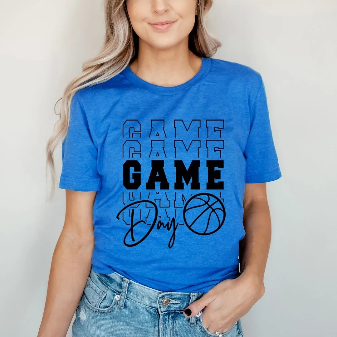 Game Day Stacked Basketball Short Sleeve Crewnneck Tee sold by Zulily product image thumbnail 3