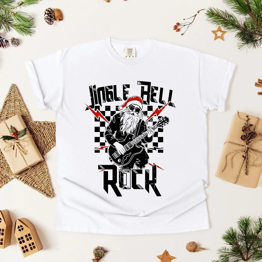 Jingle Bell Rock Santa Garment Dyed Tee sold by Zulily