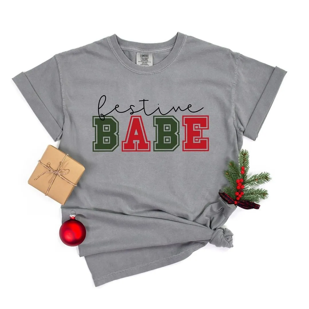 Festive Babe Garment Dyed Tee sold by Zulily