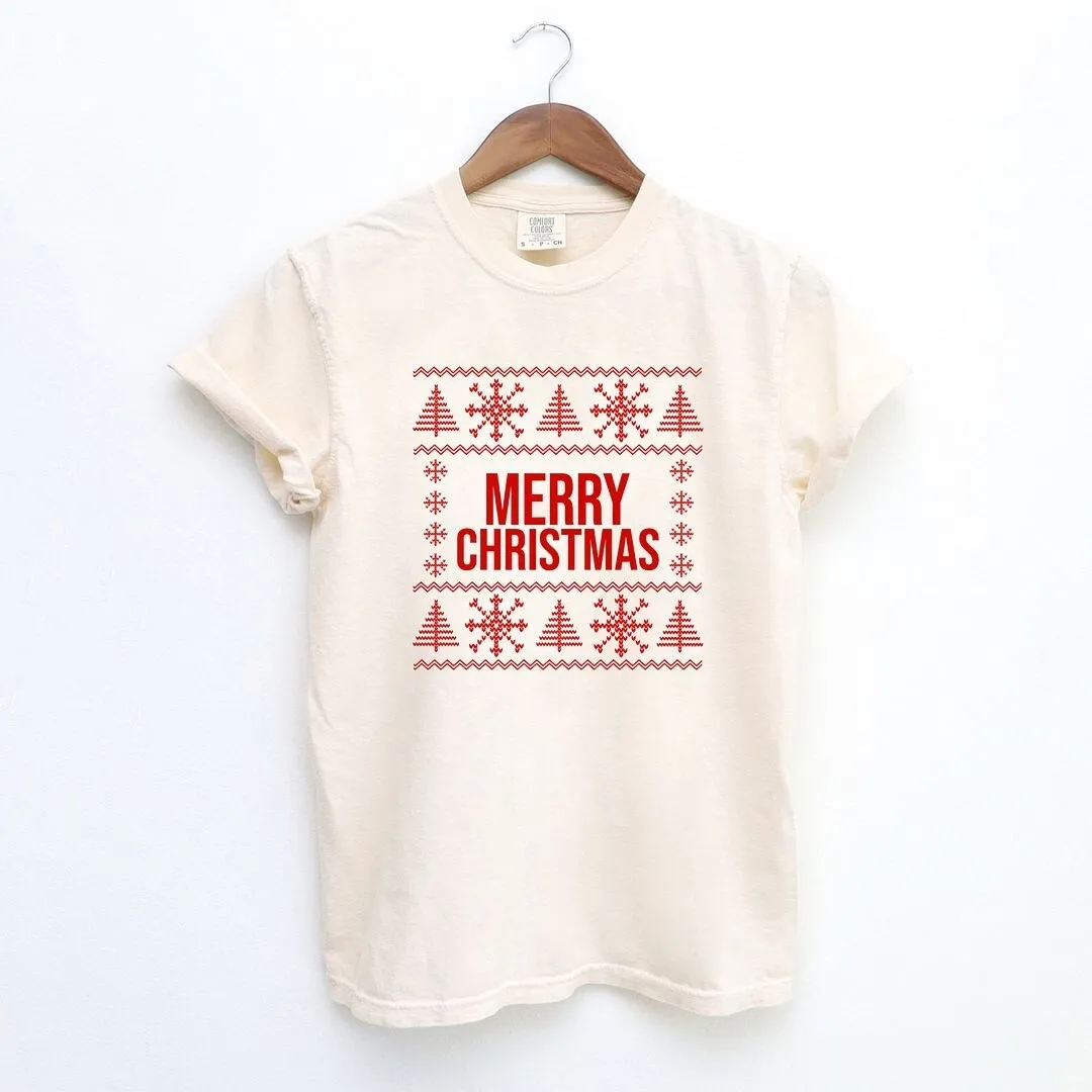 Merry Christmas Sweater Garment Dyed Tee sold by Zulily product image thumbnail 2