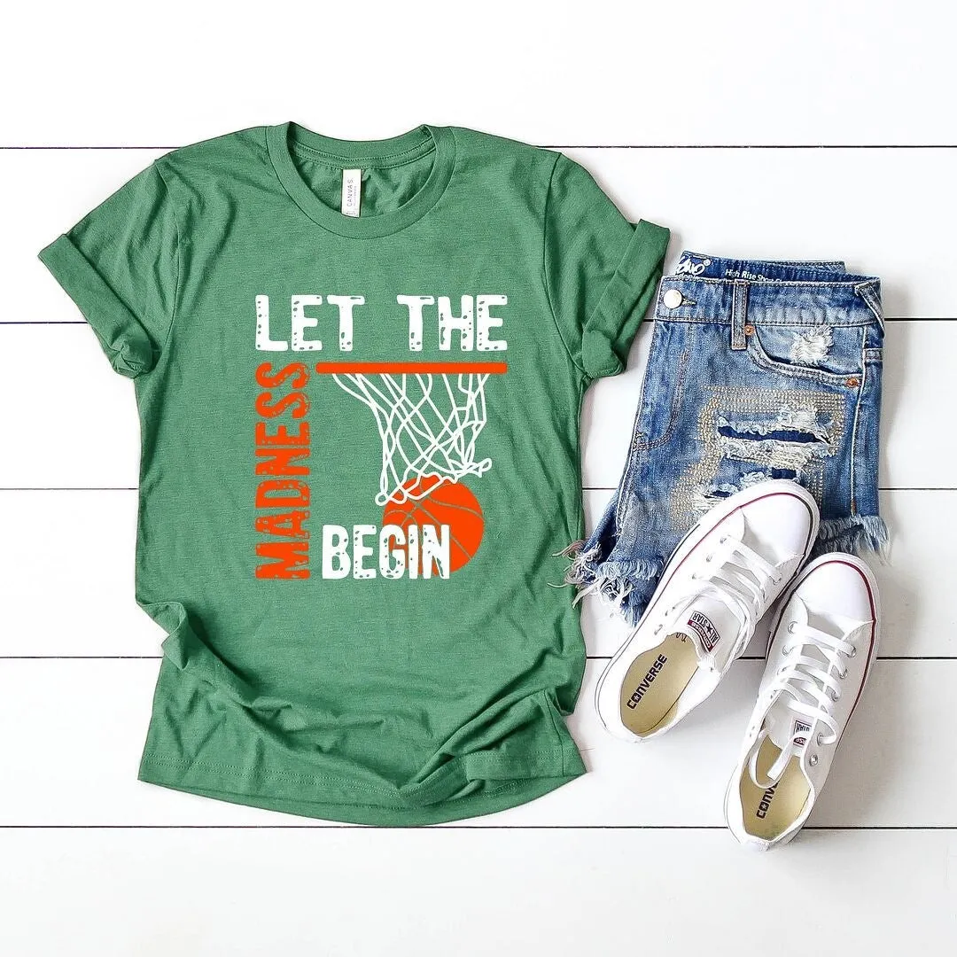 Let The Madness Begin Short Sleeve Crewnneck Tee sold by Zulily