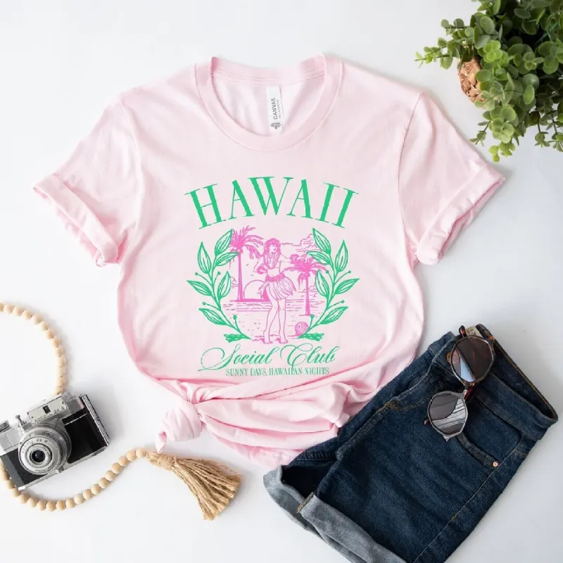 Hawaii Social Club Short Sleeve Crewnneck Tee sold by Zulily