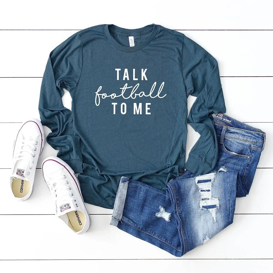 Talk Football To Me Long Sleeve Tee sold by Zulily