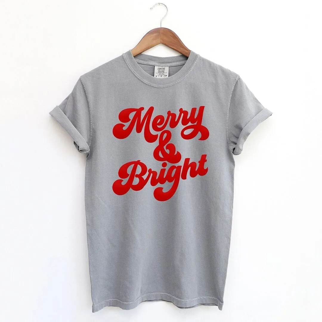Bold Merry And Bright Puff Print Garment Dyed Tee sold by Zulily product image thumbnail 2